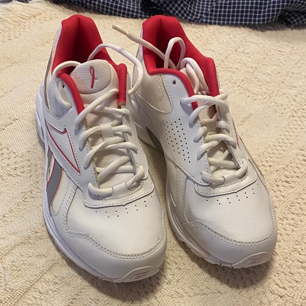 Reebok White and Red Sneakers
